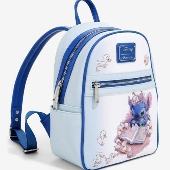 Loungefly Light Blue Stitch and Ducklings Backpack - Picture 2 of 6